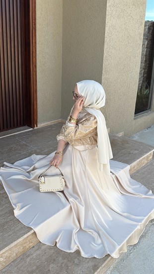 Hilde Etekli Takım - Bej