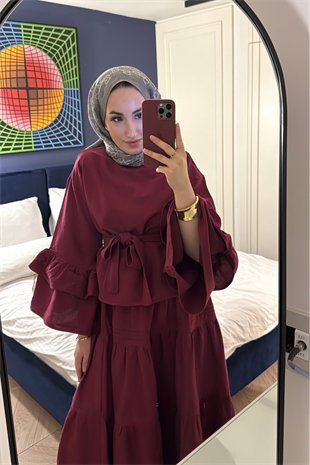 Kat Etekli Takım -Bordo