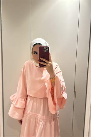 Kat Etekli Takım -Pembe