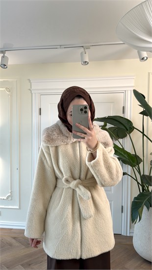 Lendi Kürklü Angora Kaban -Bej