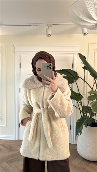 Lendi Kürklü Angora Kaban -Bej