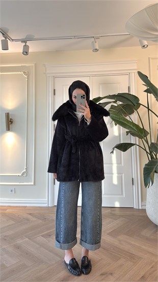 Lendi Kürklü Angora Kaban -Siyah