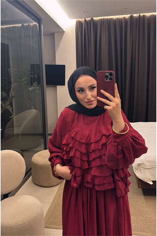 Lily Etekli Takım - Bordo 