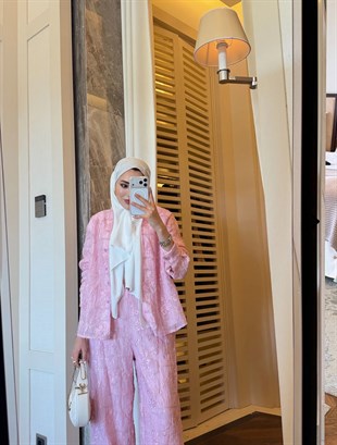 Lumera İthal Pantolonlu Takım  - Pembe 