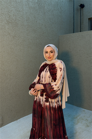 Minas Elbise - Bordo