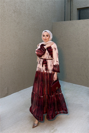 Minas Elbise - Bordo