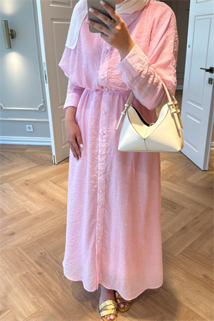 Monica Taşlı Elbise Pembe