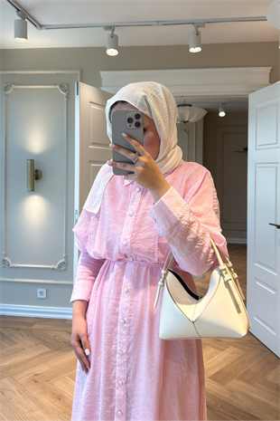 Monica Taşlı Elbise Pembe
