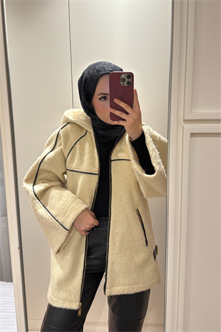 Nice Deri Biyeli Mont-Taş