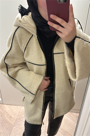 Nice Deri Biyeli Mont-Taş