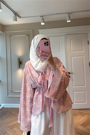 Ninova Pantolonlu Takım Pembe