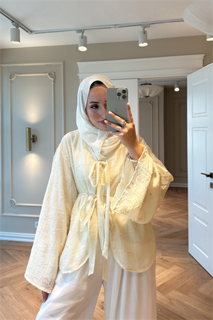 Ninova Pantolonlu Takım Sarı