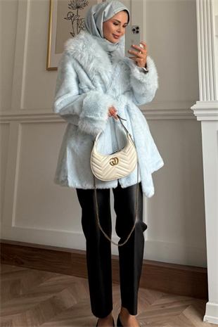 Orjinal Alpaka Kürk Bebe Mavisi 