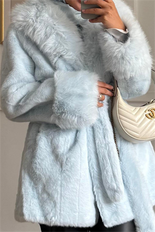 Orjinal Alpaka Kürk Bebe Mavisi 