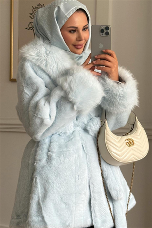 Orjinal Alpaka Kürk Bebe Mavisi 