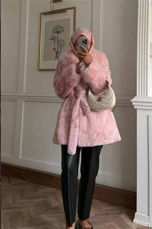 Orjinal Alpaka Kürk Pembe