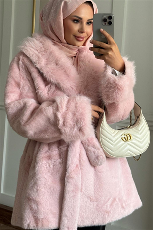 Orjinal Alpaka Kürk Pembe