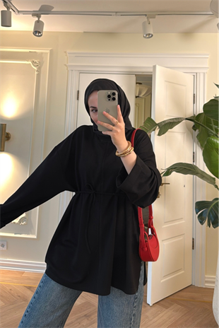 Premium Oversize Basic Sweat -Siyah