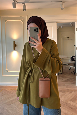 Premium Oversize Basic Sweat  -Yeşil