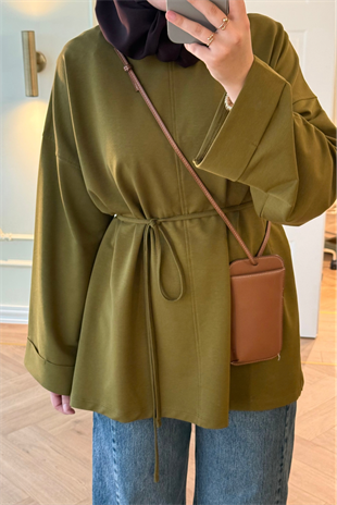 Premium Oversize Basic Sweat  -Yeşil