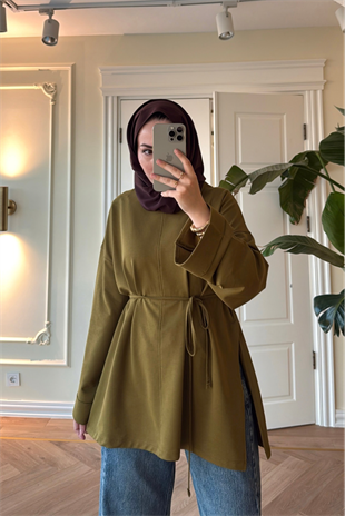 Premium Oversize Basic Sweat  -Yeşil