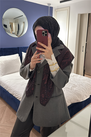 Reyna Viskon Ceket-Koyu Gri
