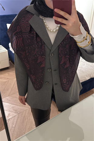 Reyna Viskon Ceket-Koyu Gri