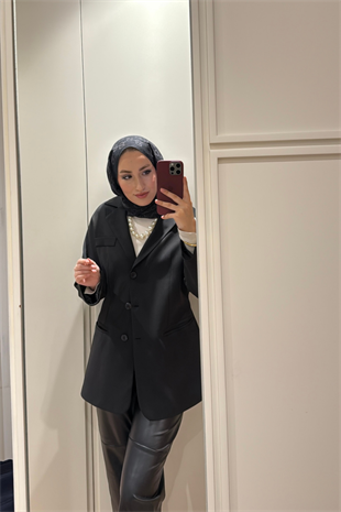 Reyna Viskon Ceket-Siyah
