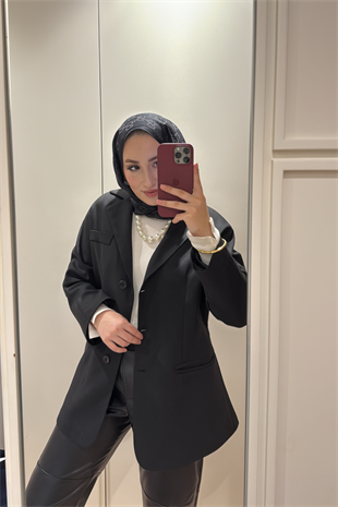 Reyna Viskon Ceket-Siyah