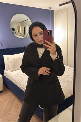 Reyna Viskon Ceket-Siyah