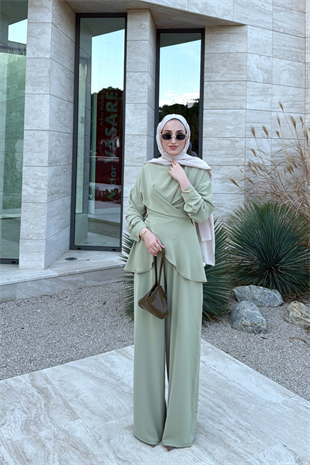 Rise Pantolonlu Takım - Çağla