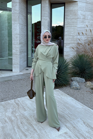 Rise Pantolonlu Takım - Çağla