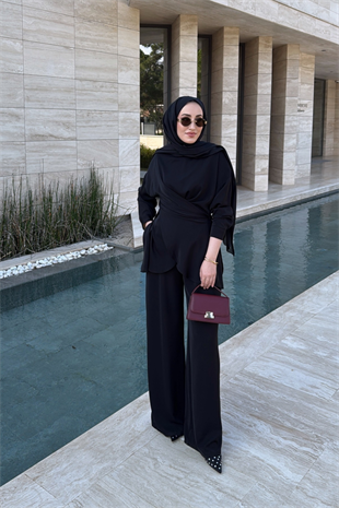 Rise Pantolonlu Takım - Siyah