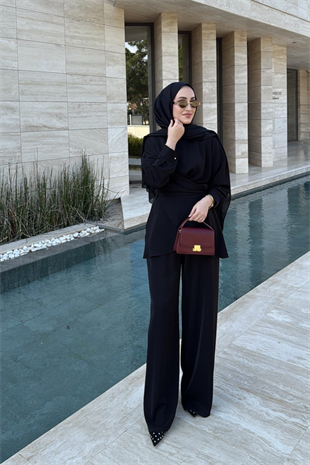 Rise Pantolonlu Takım - Siyah