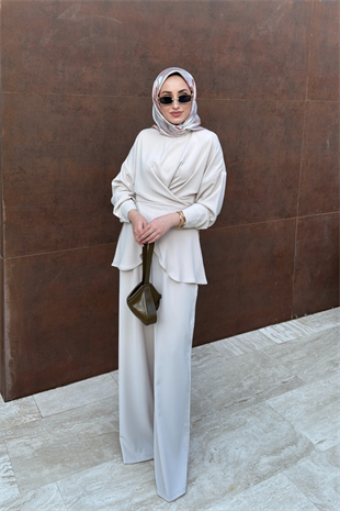 Rise Pantolonlu Takım - Taş