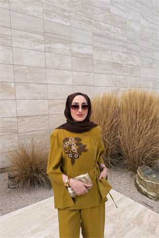 Roger Pantolonlu Takım - Yağ Yeşili