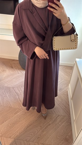 Rosted Gömlekli Modal elbise - Mürdüm