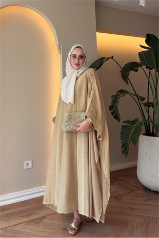 Royal Taşlı Abaya Takım - Çağla