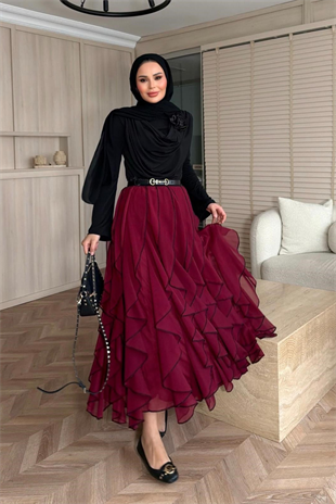 Sienna Etekli Takım - Bordo