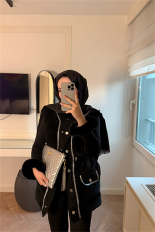 Sindy Premium Tuvit Şişme Yelek-Siyah