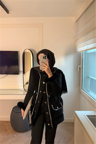 Sindy Premium Tuvit Şişme Yelek-Siyah