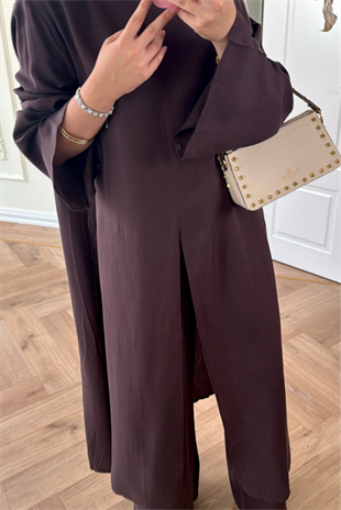 Sinora Pantolonlu Takım - Mürdüm