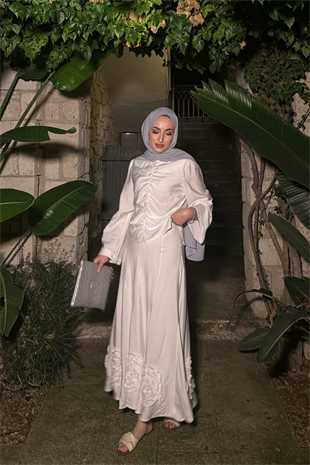 Tate Etekli Takım - Ekru