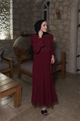Voge Etekli Takım - Bordo