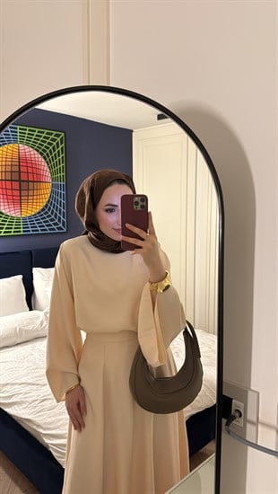 Volan Kol Stella Etekli Takım - Bej