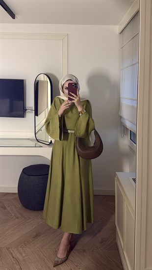 Volan Kol Stella Etekli Takım - Yağ Yeşili