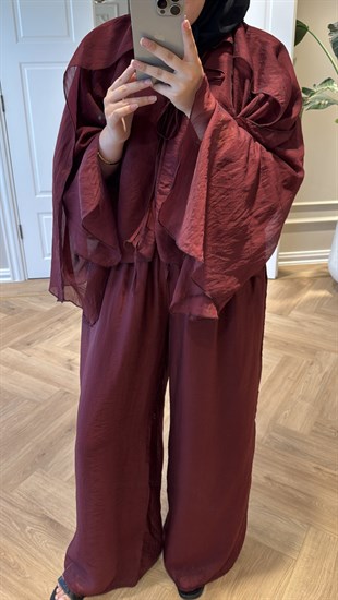 Yoyo Pantolonlu Takım Bordo