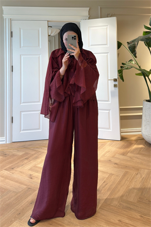 Yoyo Pantolonlu Takım Bordo
