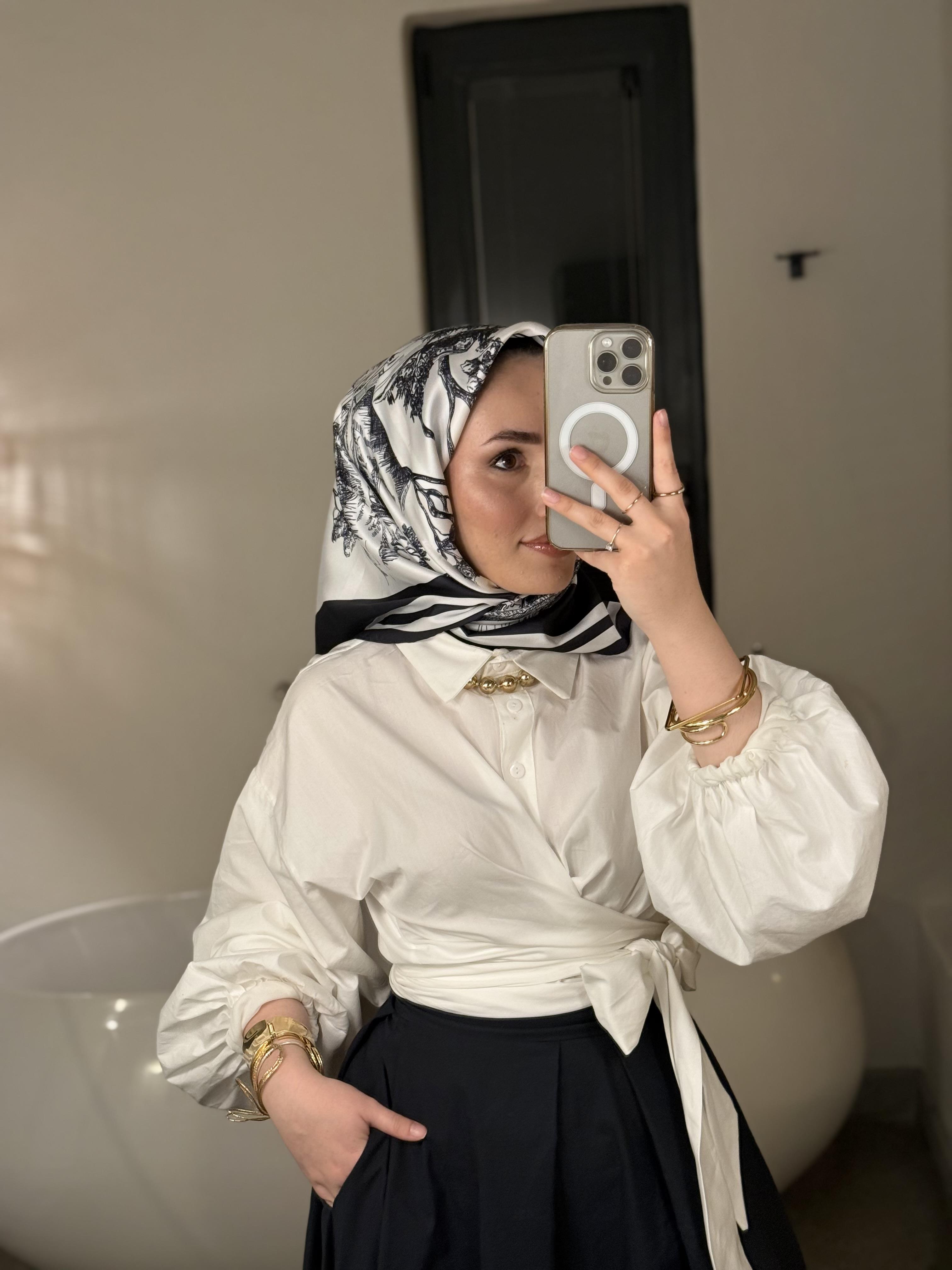 Balon kol gömlek-beyaz - vakronline