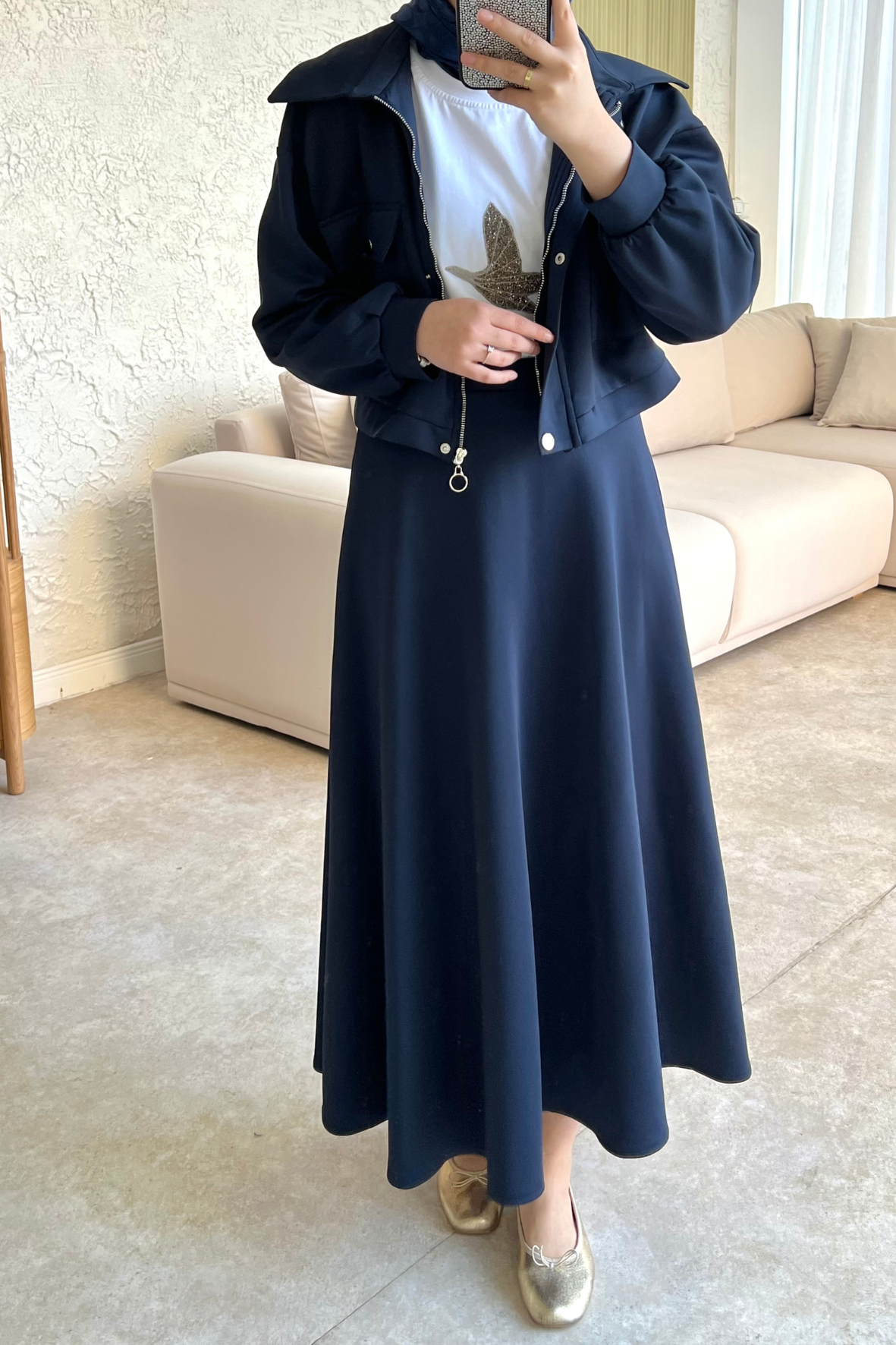 Lara scuba etekli i̇kili takım-lacivert - vakronline